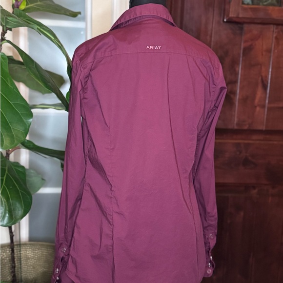 Ariat Deep Plum Long-Sleeve Button-Up Shirt - Picture 5 of 6